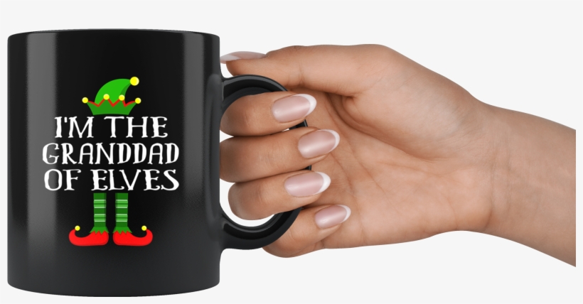 Im The Granddad Of Elves Family Matching Elf Outfits - Mug, transparent png #5069653