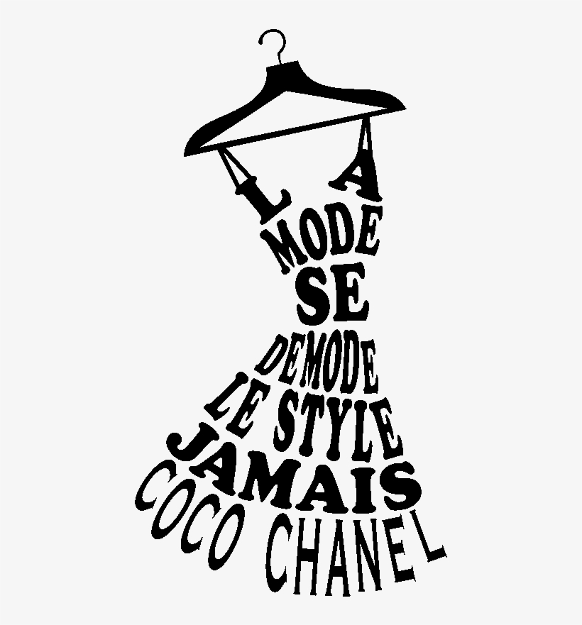 Sticker La Mode Se Demode Le Style Jamais Coco Chanel - Mode Se Démode Le Style Jamais, transparent png #5070241