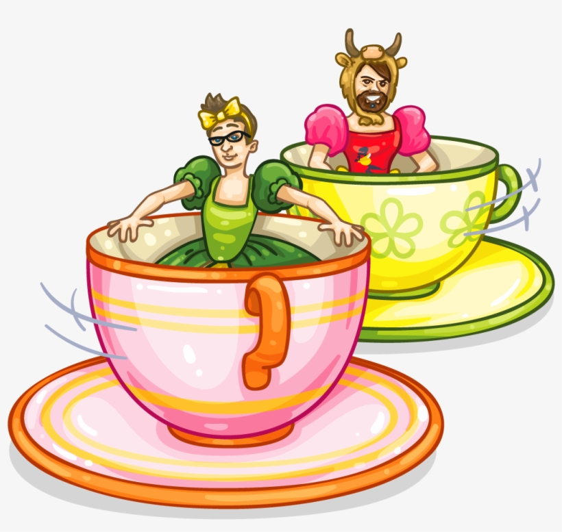 Teacup Ride - Tea Cup Ride Clipart, transparent png #5070941