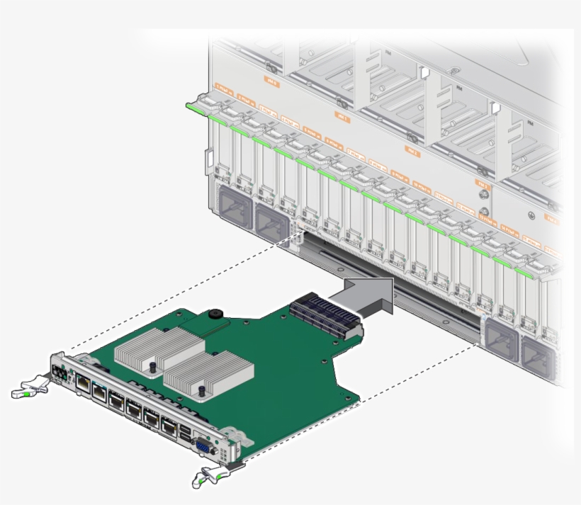 Graphic Showing How To Remove The Rear I/o Module From - Server, transparent png #5073530