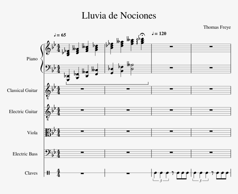 Lluvia De Nociones Sheet Music For Piano, Guitar, Viola, - World Of Pure Imagination Trumpet, transparent png #5074244