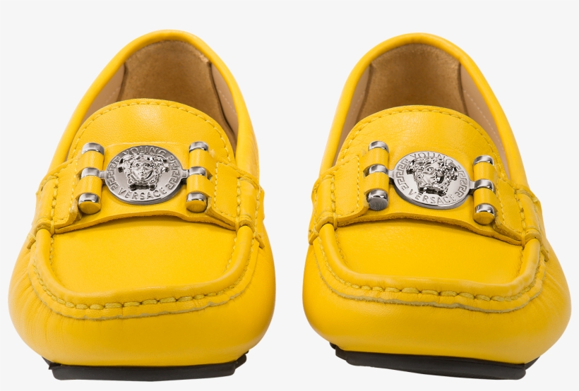 Leather Loafers With Medusa - Slip-on Shoe, transparent png #5074936