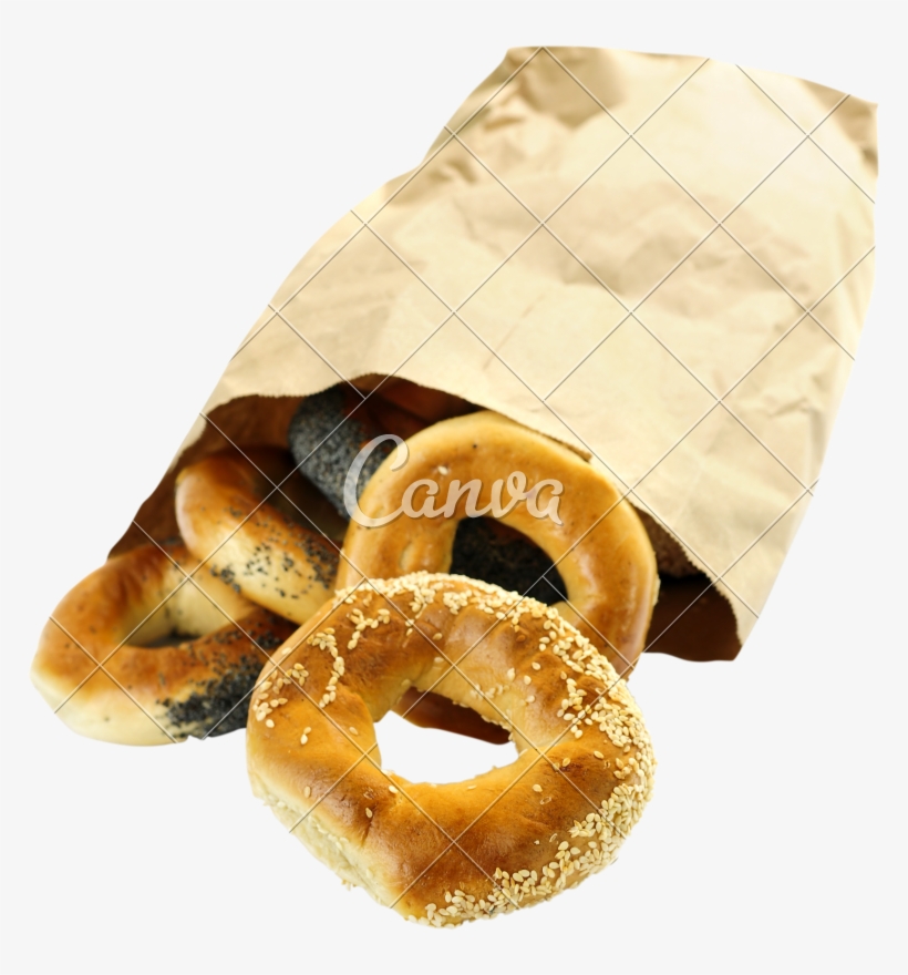 Png Free Bagel Transparent Fresh - Paper Bag, transparent png #5075932