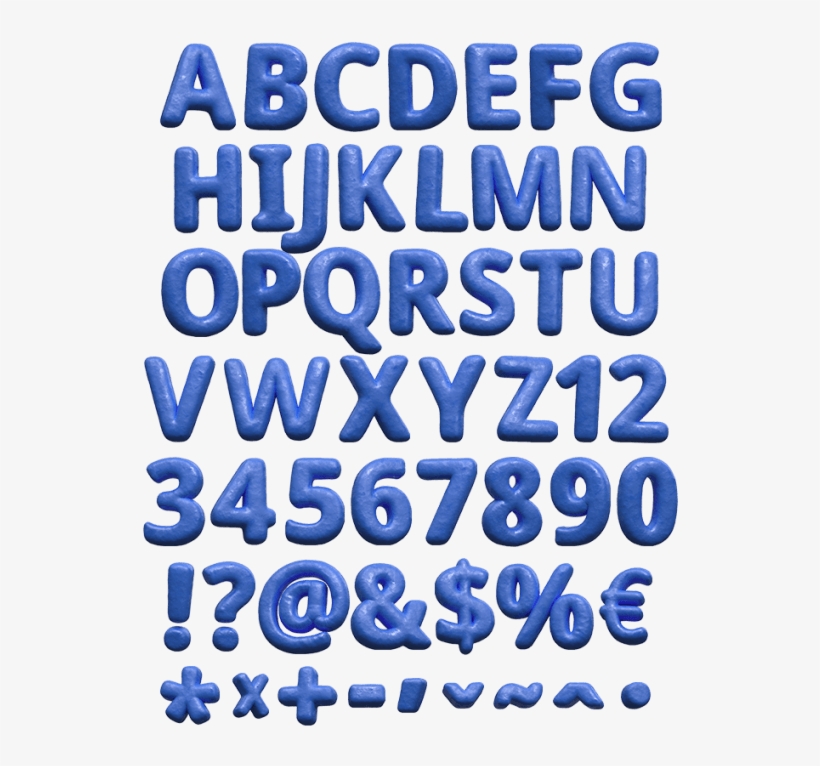 Blue Clay Blue Font - Slime Typeface, transparent png #5076110