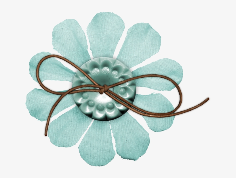 Flower Button Png - Button And Ribbon Png, transparent png #5077831
