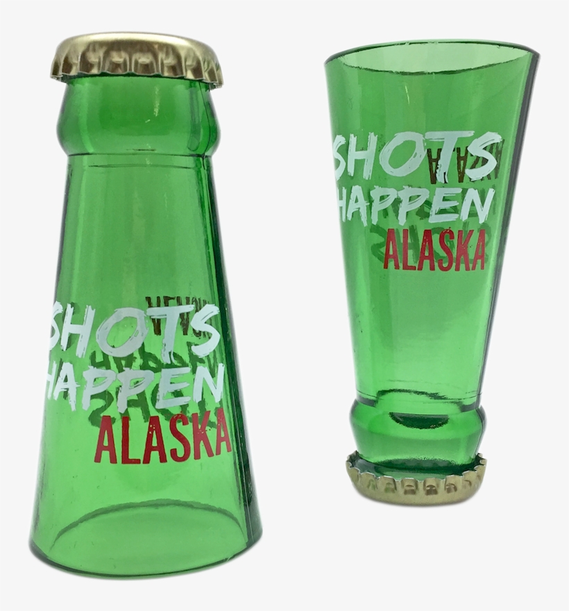 Shots Happen Bottle Cap Alaska Shot Glass - Alaska, transparent png #5078294