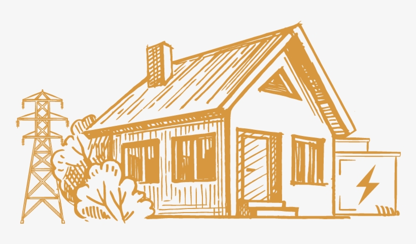 Gr#tie Solar Energy Storage - Clipart Power Grid Orange, transparent png #5078940