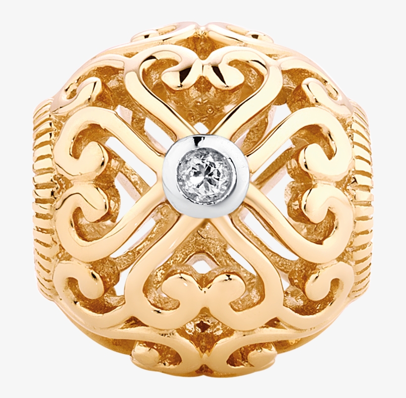 Emma & Roe Diamond Set 10ct Yellow Gold Lace Filigree - Lace, transparent png #5079050