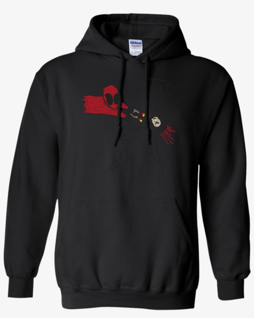Deadpool Draw Ultimate X Men X Men Bloody Blood Chimichangas - Champion Basic Logo Hoodie, transparent png #5079464