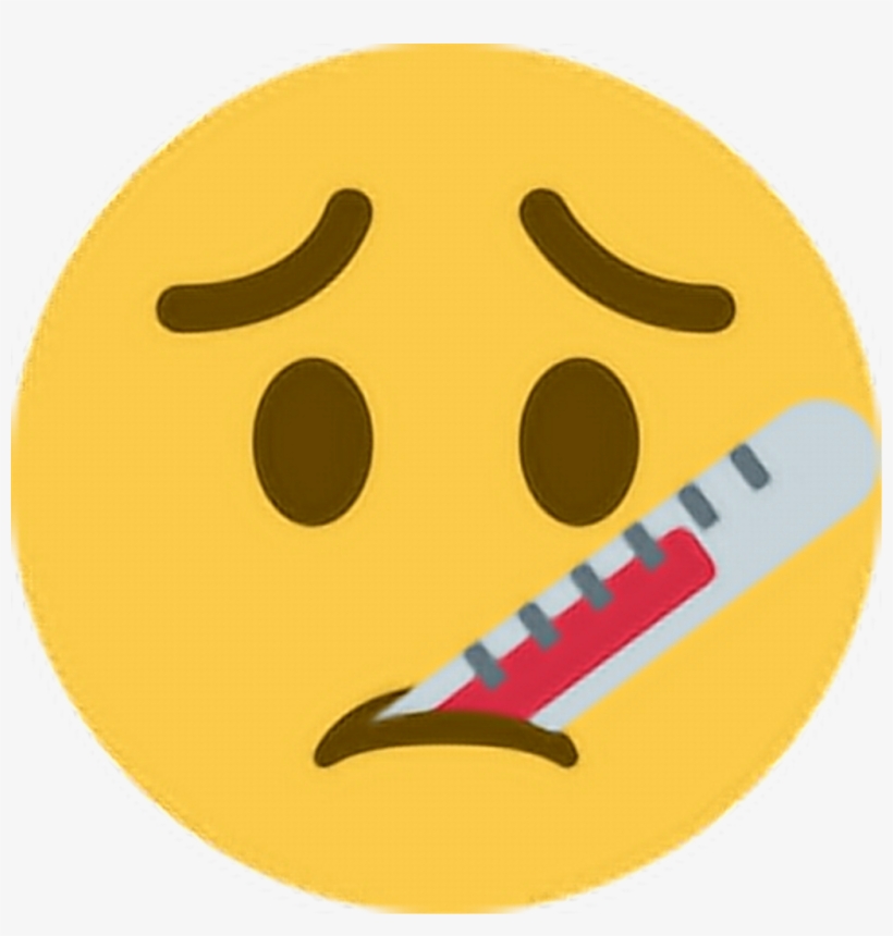 Sick Sad Frown Upset Unhappy Thermometer Emoji Emoticon, transparent png #5079525