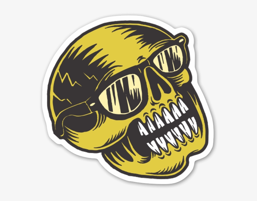 Sunny Skull Sticker - Calavera, transparent png #5079597