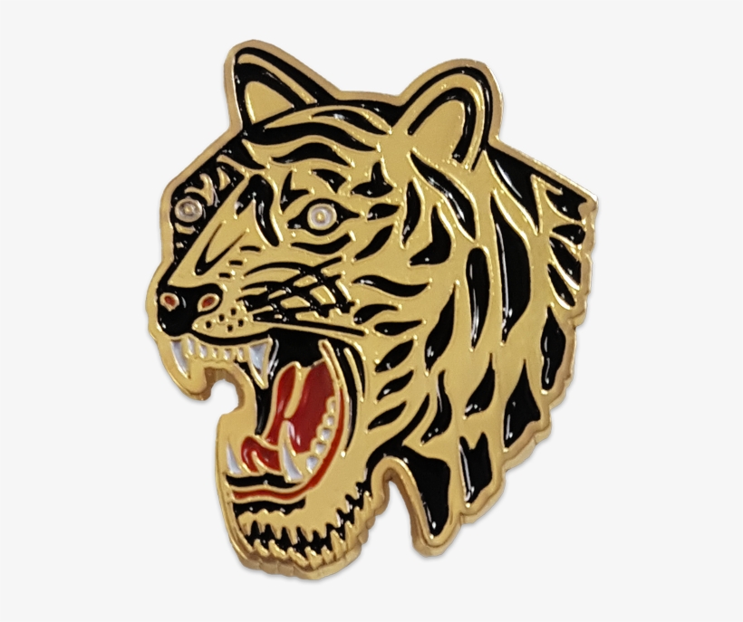 Gold 'blue Arms Tiger' Lapel Pin - Roar, transparent png #5080882