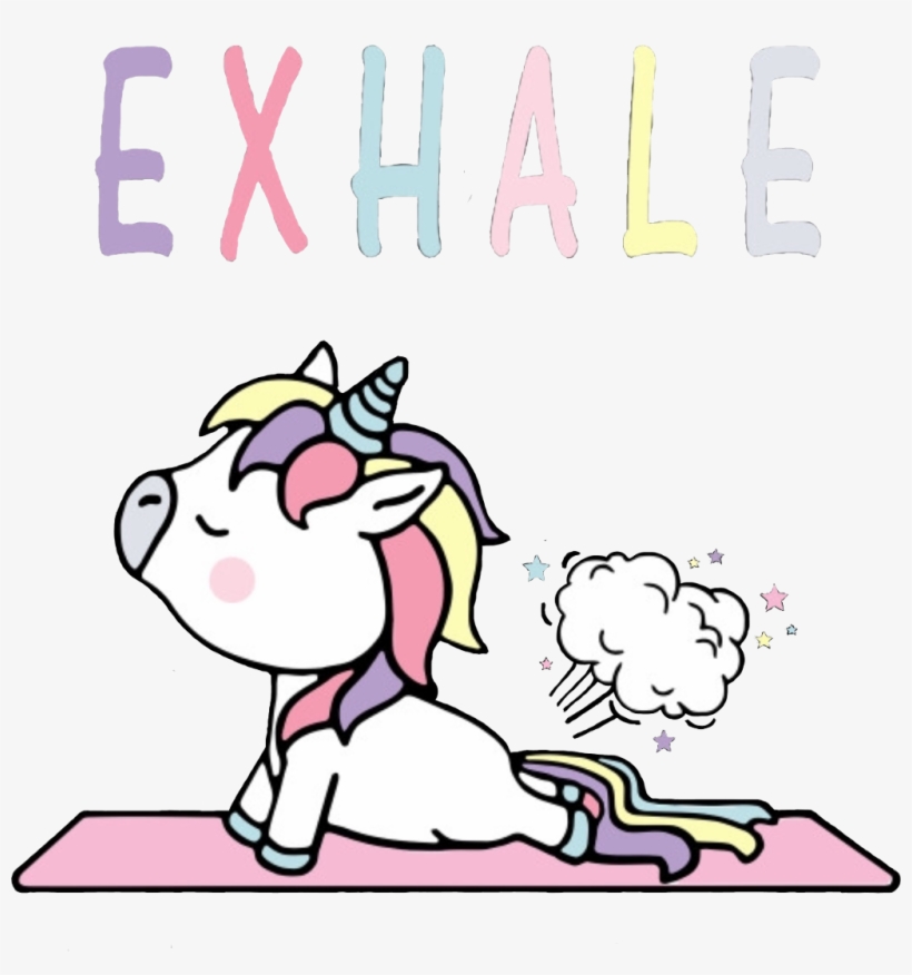 Unicorn Exhale Fart Yoga Freetoedit - Yoga Fart, transparent png #5081123