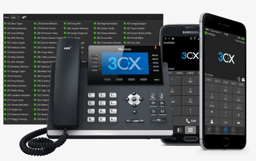 Management Console Mobile Devices-yealink2 - Yealink Sip-t46g Ultra-elegant Gigabit Ip Phone, 6, transparent png #5081206