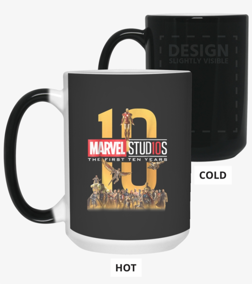 Marvel Studios First Ten Years Full Cast Graphic Color - Marvel Studios 10 Years T Shirt, transparent png #5082227
