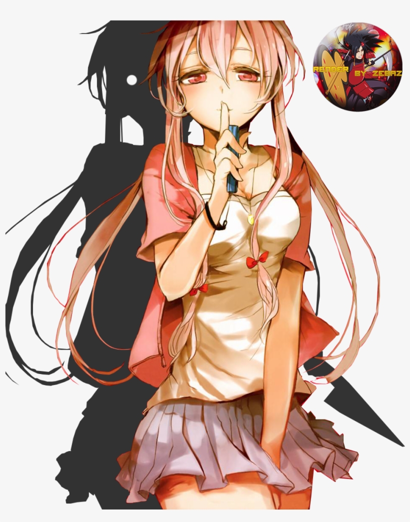 Mirai Nikki, Yuno Gasai, Character Illustration, Anime - Anime Girl Pretty Little Psycho, transparent png #5083404