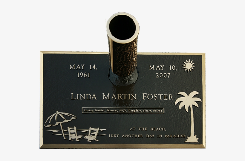 Zoom In - Single Bronze Grave Markers Beach Scene, transparent png #5084637