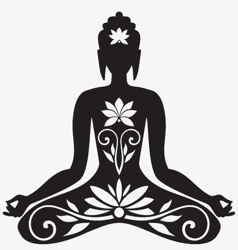 Png Freeuse Library Buddha Clipart Cutting - Bestickers Wall Window Decal Sticker Buddha God Lotus, transparent png #5085646