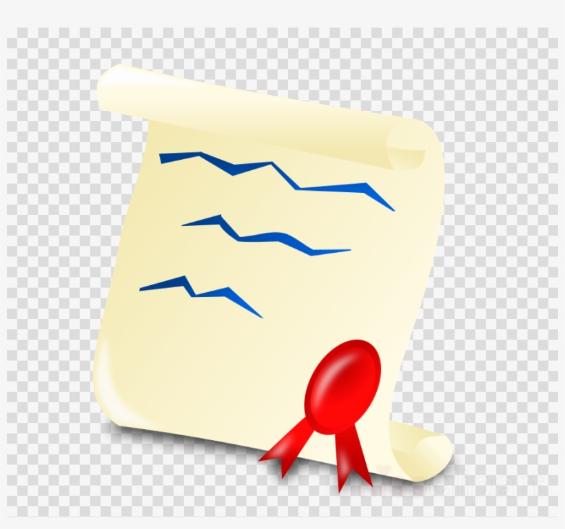 Transpartent Diploma Clipart Academic Certificate Clip - Paper Transparent Background, transparent png #5086373