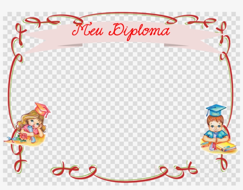 Convite De Formatura Infantil Clipart Graduation Ceremony - Borda De Diploma Png, transparent png #5086501