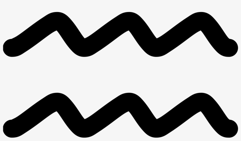 There Are Two Identical Smooth And Wavy Horizontal - Aquarius Symbol, transparent png #5086710