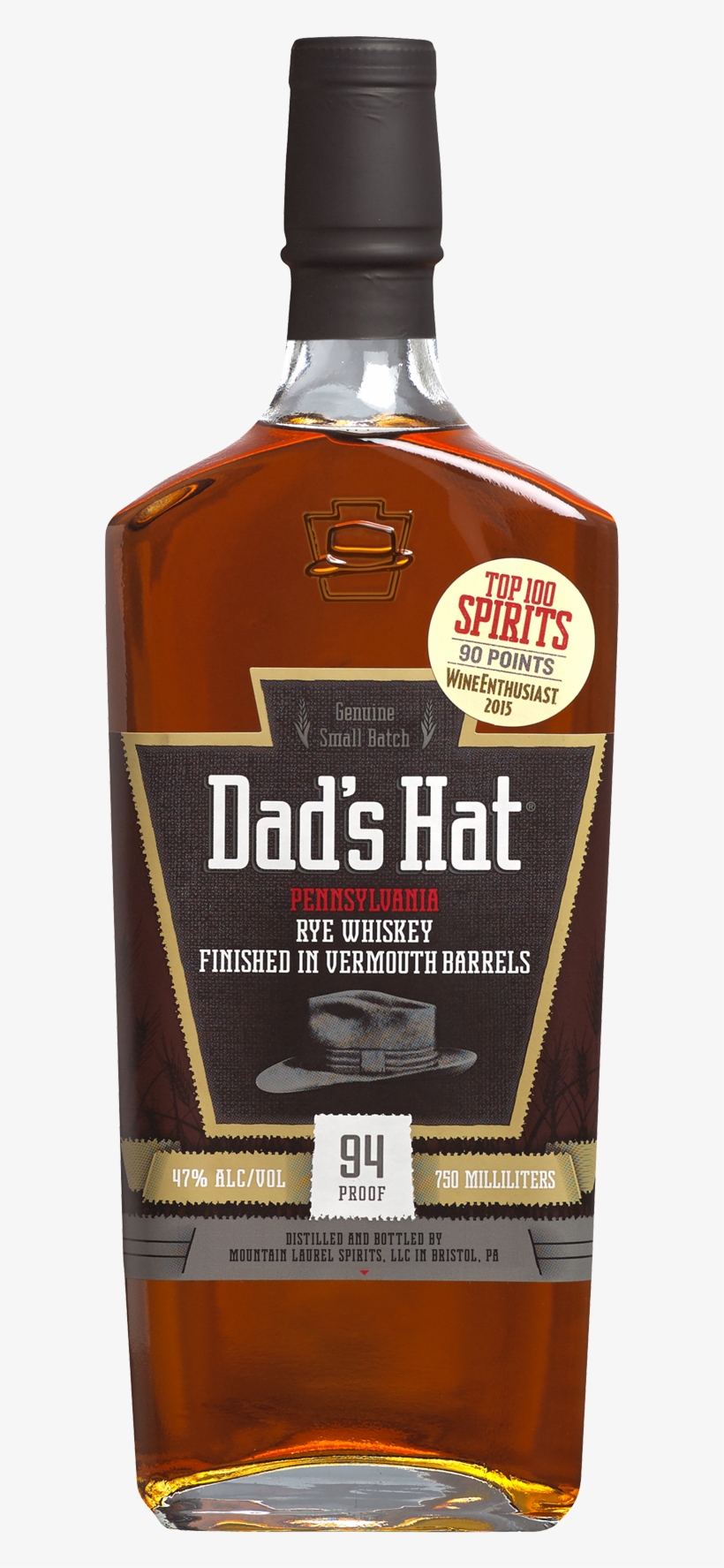 Vermouth Bottle Front Silhouette - Dad's Hat Whiskey, transparent png #5086718