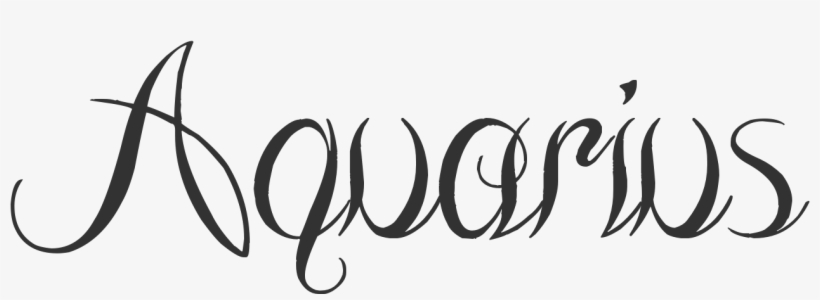 Aquarius - Calligraphy, transparent png #5087093