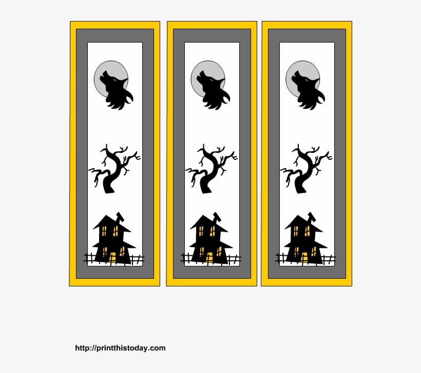 Free Printable Halloween Bookmarks - Halloween Vector, transparent png #5087168