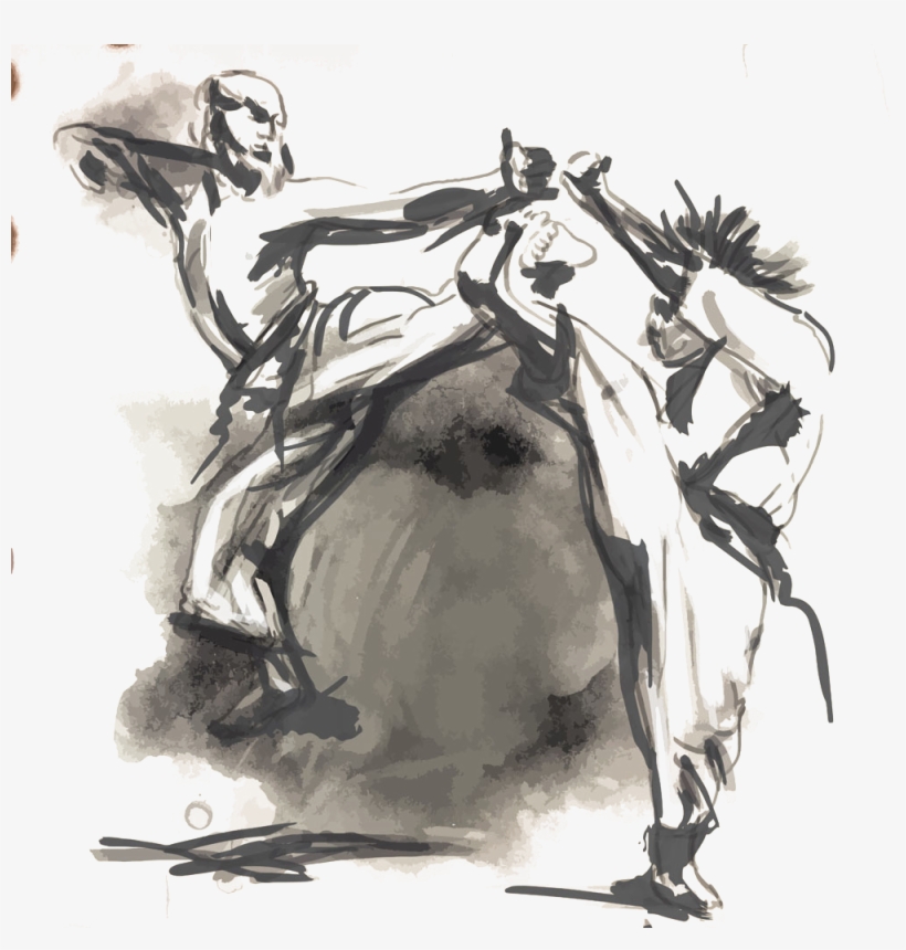 Png Free Stock Karate Drawing Figure - Caligrafia Karate, transparent png #5087230