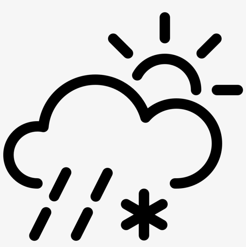 Weather Sun Sleet Weather Sun Sleet Weather Sun Sleet - Sun And Hail Symbol Weather, transparent png #5087371
