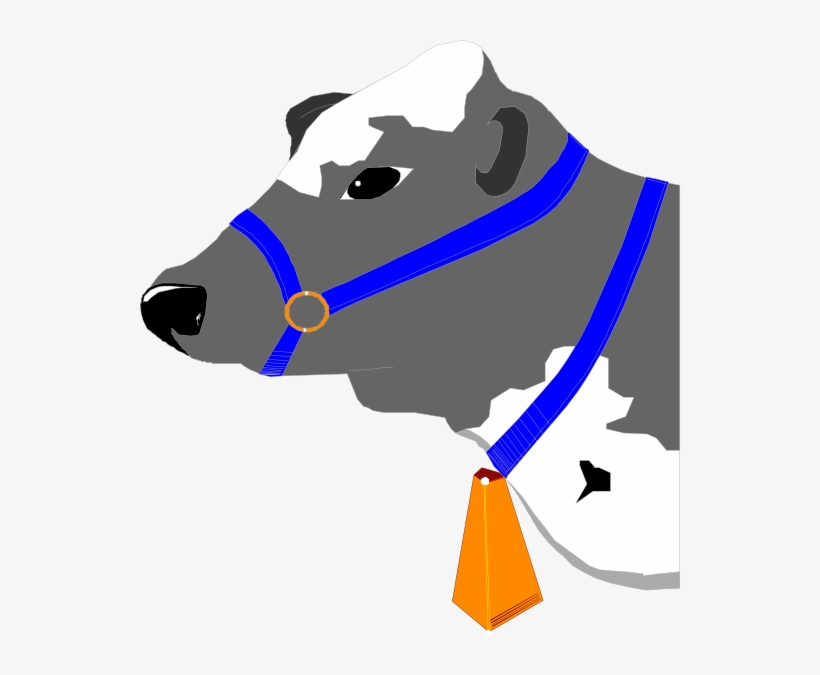 How To Set Use Cow With Blue Collar Svg Vector, transparent png #5087474