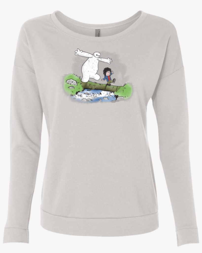 Baymax And Hiro French Terry Scoop - Long-sleeved T-shirt, transparent png #5091888