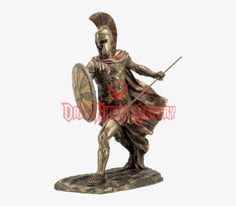 Achilles With Spear And Shield Statue - Achilles With Spear & Shield Statue, transparent png #5091952