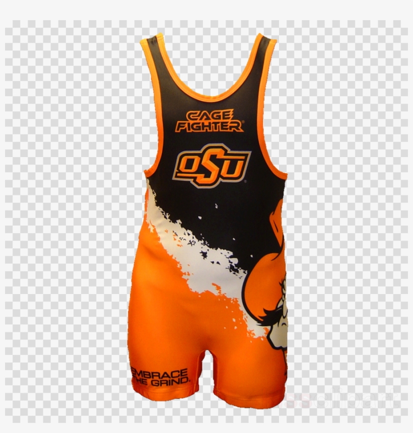 Oklahoma State Singlet Clipart Wrestling Singlets Oklahoma - Oklahoma State Wrestling Uniform, transparent png #5097173