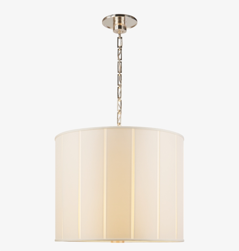 Perfect Pleat Hanging Shade In Soft Silver With - Silk, transparent png #5098153