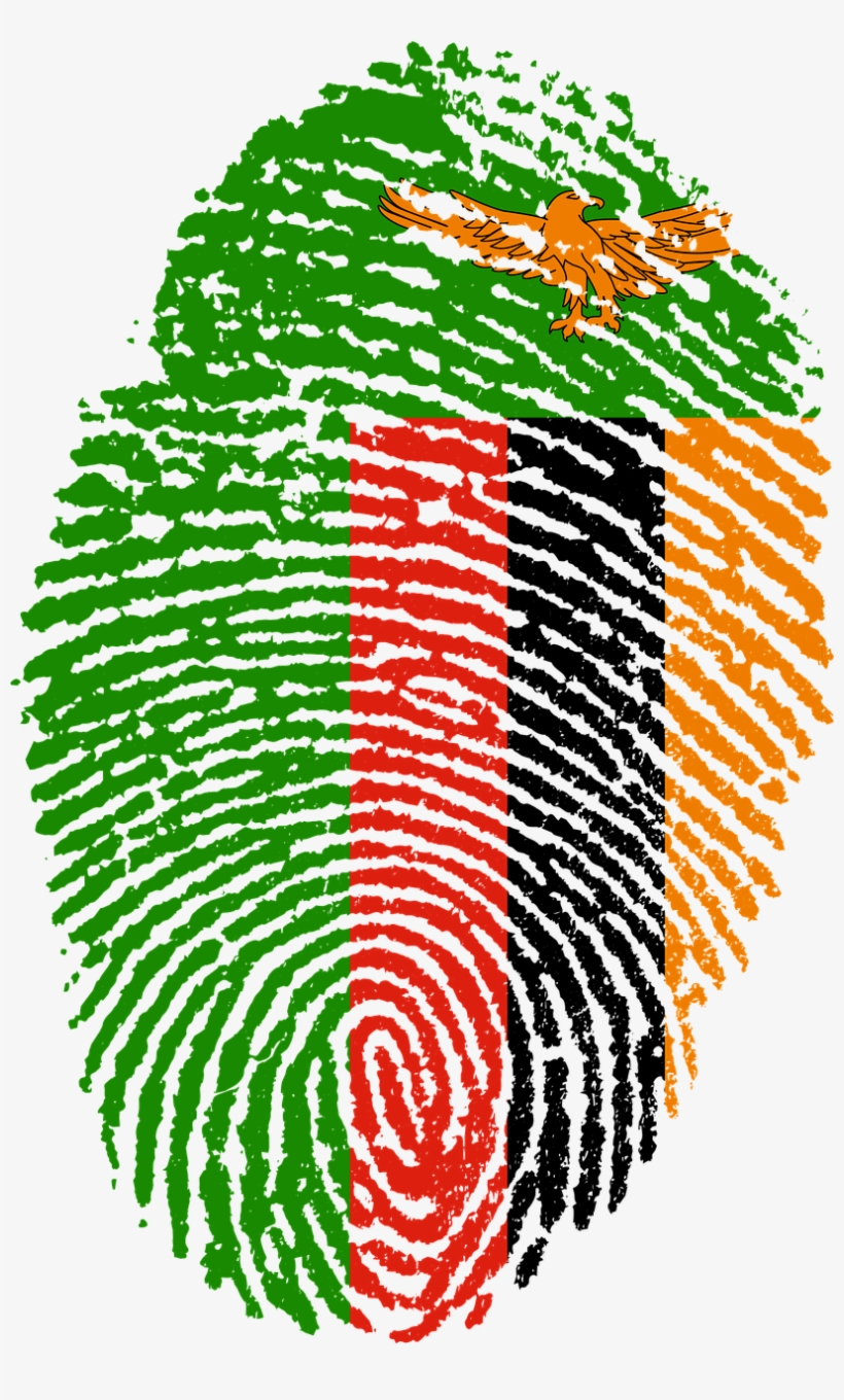 Travel, Zambia Flag Fingerprint Country Pride Iden - Zambian Flag Transparent Background, transparent png #5098479