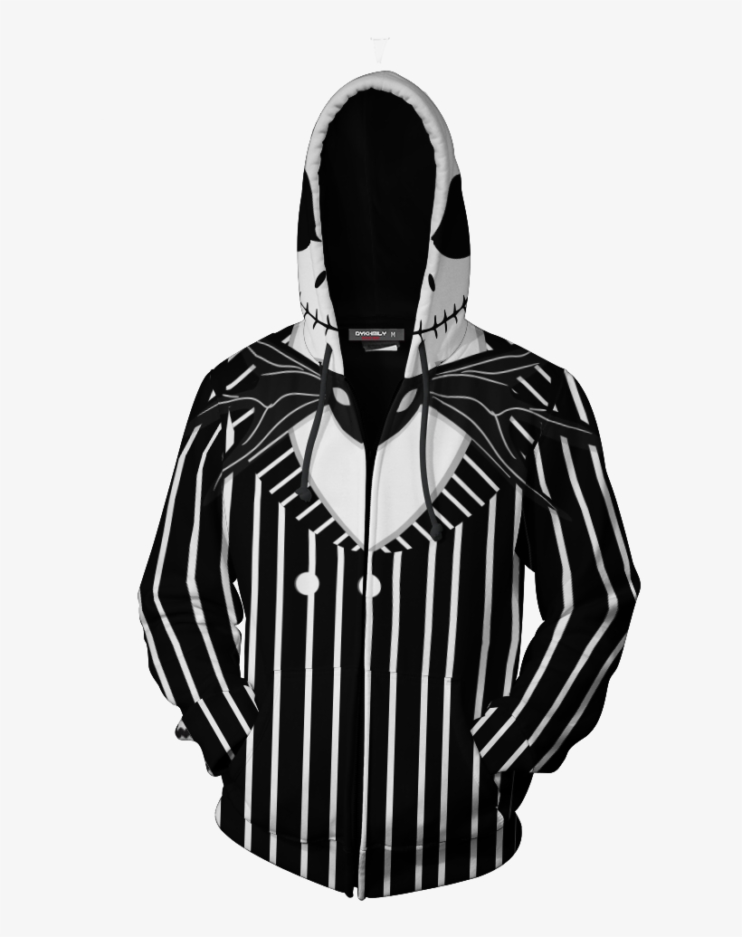 Split-faced Jack & Sally Knitting Pattern 3d Ugly Sweatshirt - Hoodie, transparent png #5099213