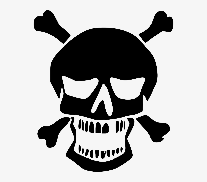 Ryanlerch Skull And Crossbones - Horror Clipart, transparent png #510044