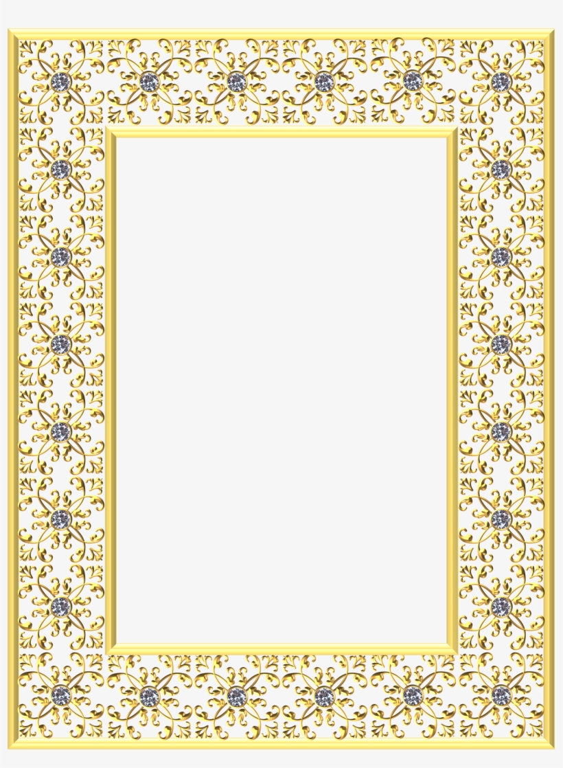 Gold Gilt Frame Detailed Diamond 1613905 - Hope Border Png - Free ...
