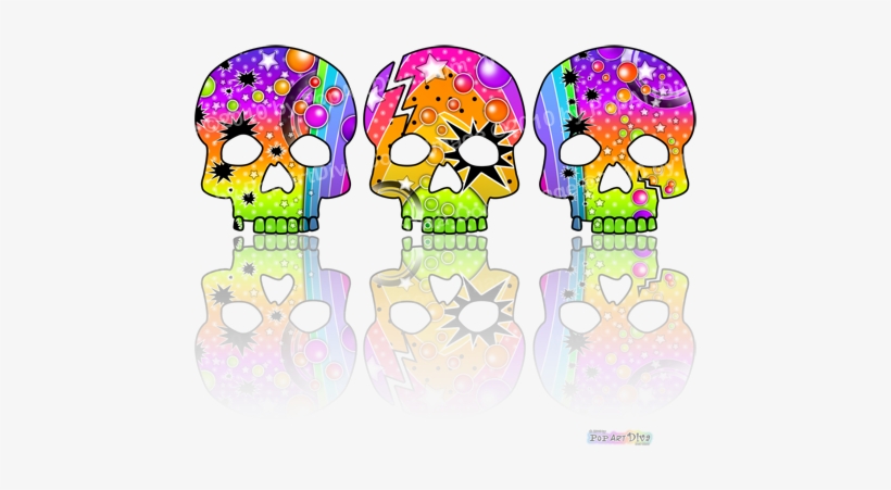 Pop Art Skulls - Pop Art Skull, transparent png #510091