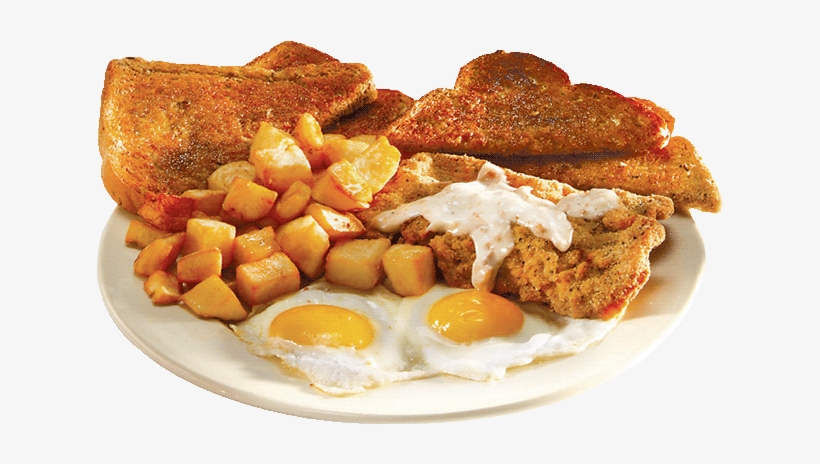 Country Fried Steak And Eggs - Chicken Fried Steak, transparent png #510592