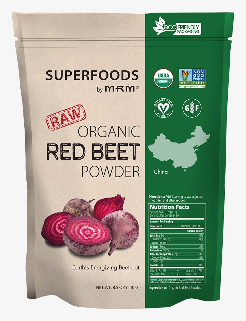 Mrm Raw Organic Red Beet Powder 8.5 Oz, transparent png #510886