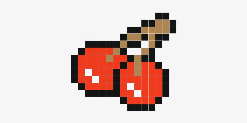 Pacman Cherry Png - Pixel Art Heart Png, transparent png #511121