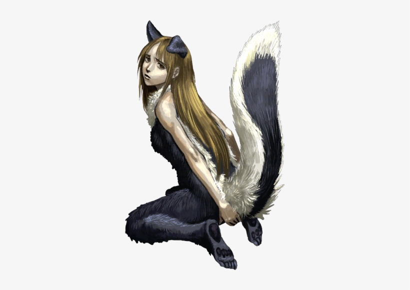 Skunk Girl - Girl With A Skunk Tail, transparent png #511206