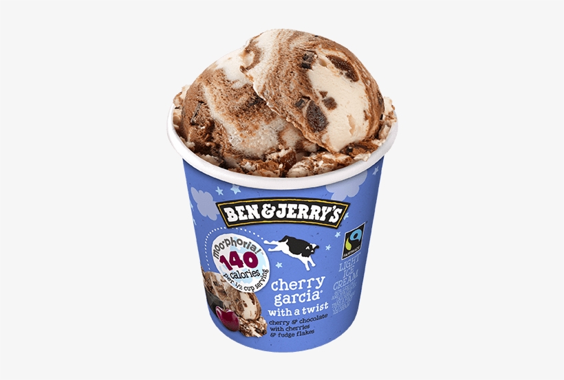 Cherry Garcia® With A Twist Pint - Ben And Jerry's Chocolate Milk And Cookies, transparent png #511375