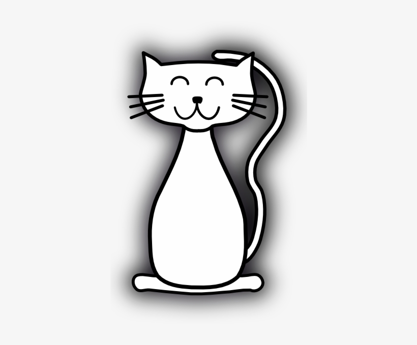 White Cat Clip Art At Clker - Peach Cat Clipart, transparent png #511421