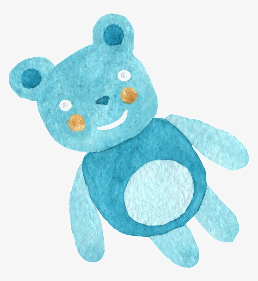 This Graphics Is Ice Blue Bear Transparent Decorative - Adornos Para Bautizo Png, transparent png #511542