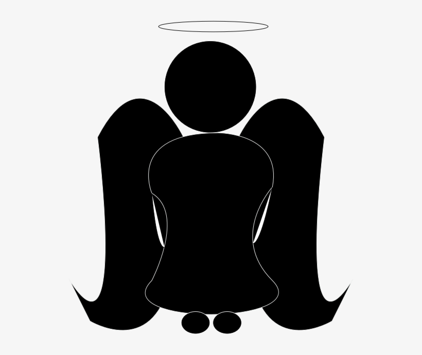 Medium Image - Engelsschein Clipart Schwarz Weiß, transparent png #511998