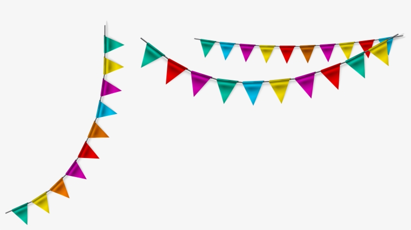 Transparent Decoration Colorful - Transparent Colored Flags Png, transparent png #512069