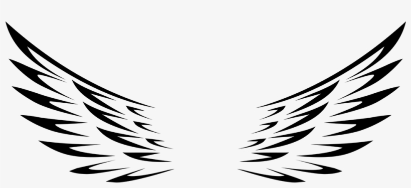Simple Angel Wings Clip Art At Clker Source - Art Deco Wings Logo, transparent png #512120
